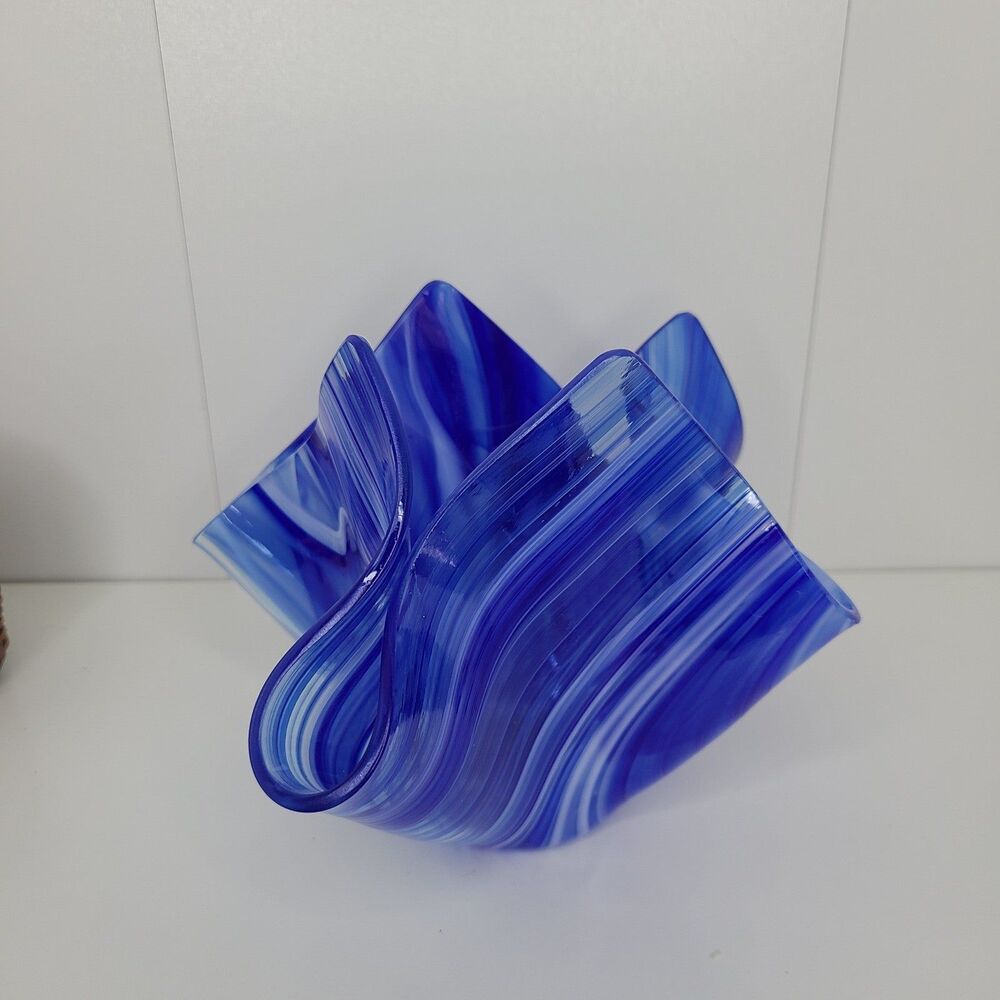 Blue Art Glass Decor
